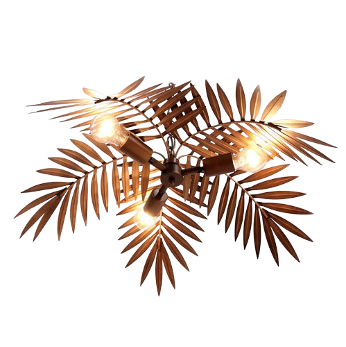 coconut leaf ceiling lighting E27/E26 unique rustic tree lamp